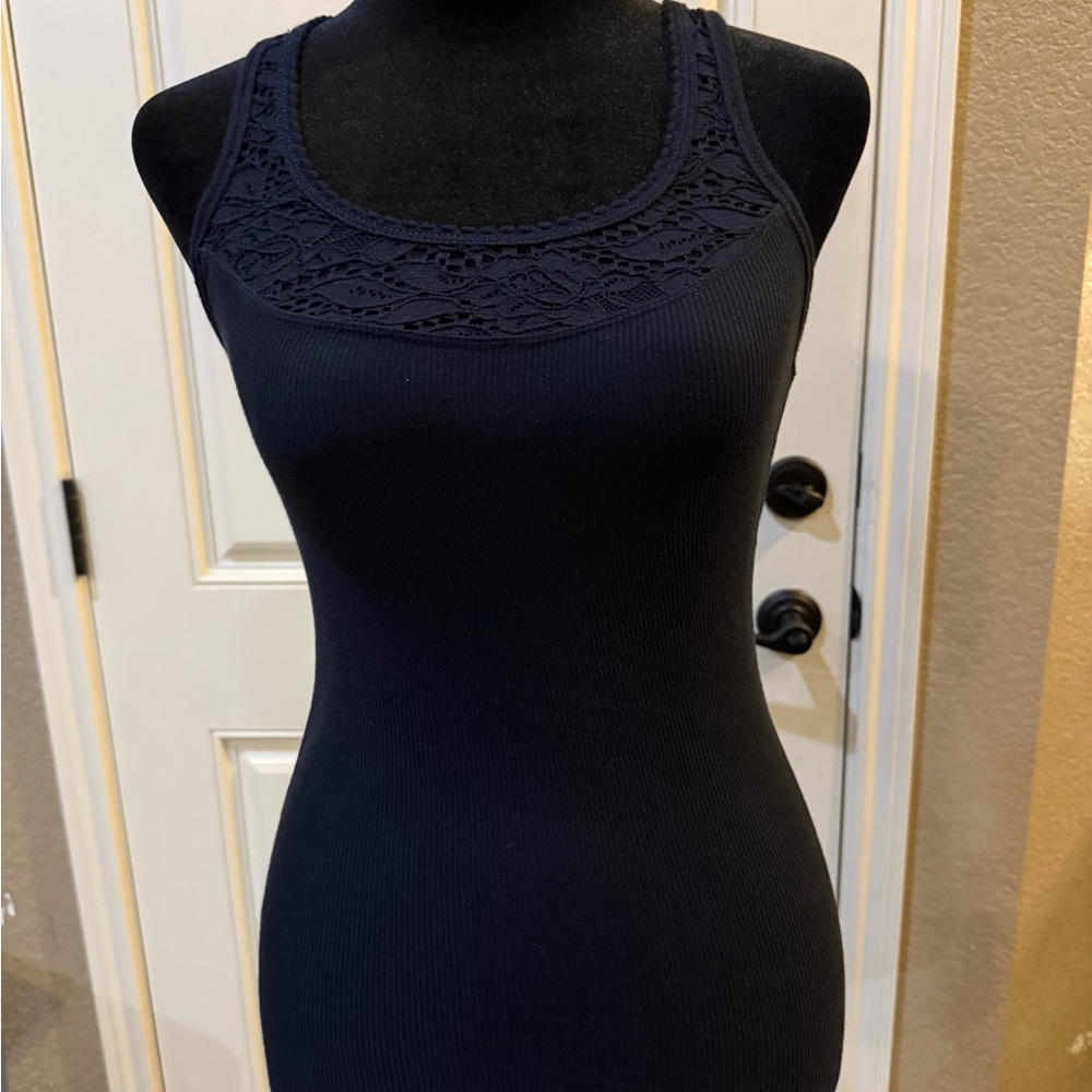 Hollister ribbed lace tank top S